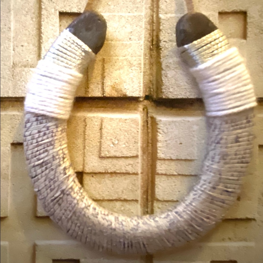 Reclaimed horseshoe hanging from Malibu Artisans